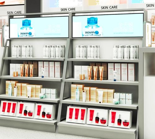Latest company Solutions about The LCD digital display screens on the shelves in the cosmetics store