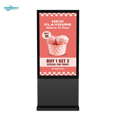 Good price 43 inch Black Android Outdoor Fanless Vertical Digital Totem online