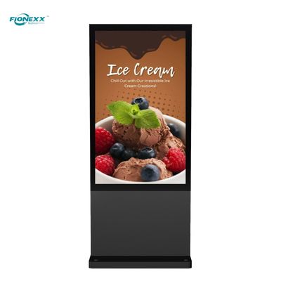 Good price 55 inch Black AD Board Outdoor Fanless Vertical Digital Totem online