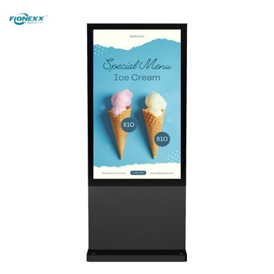 Good price 65 inch Black Android Outdoor Fanless Vertical Digital Totem online