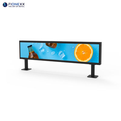 Good price Flexible Advertising Display Board LAN Network Indoor Stretched Bar Digital Signage LCD Display Shelf Advertisement Display In The Supermarket online