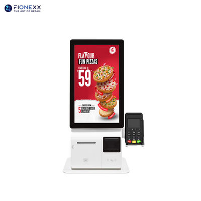 Good price 250nits Brightness Android Or Windows Self Service Kiosks With Thermal Printer And QR Scanner online