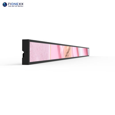 Good price Artistic Digital Signage Flexible Advertising Display Board Network Indoor Stretched Bar Digital Signage LCD Display Shelf Advertisement Display In The Supermarket online