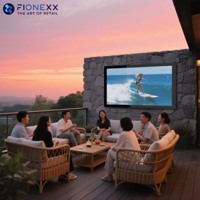 Good price 4K Ultra HD Visuals And 3D Surround Sound Outdoor IP55 Weatherproof TV For Partial Sun With Compatible Wall Mount online