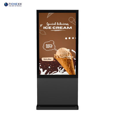 Good price 86 inch Black Android Outdoor Fanless Vertical Digital Totem online