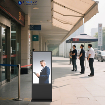 Good price Black Android Outdoor Fanless Vertical Digital Totem Customized Material Outdoor Display Screen Outdoor Digital Signage online