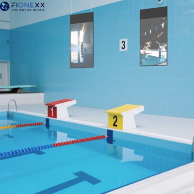 Good price 49inch Hanging Digital Signage Screens Dual Sided 700nits Retail Design online