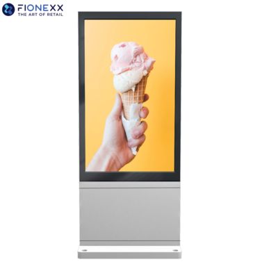 Good price 32 inch Silver Windows Outdoor Fanless Vertical Digital Totem online