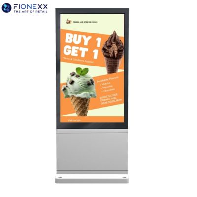 Good price 49 inch Silver Windows Outdoor Fanless Vertical Digital Totem online