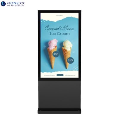 Good price 65 Inch Black Android Outdoor Fanless Vertical Digital Totem Outdoor-Designed Fanless Advertising  Digital Signage online