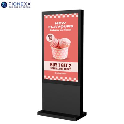 Good price 43 Inch Black Android Outdoor Fanless Vertical Digital Totem High-Definition Advertising Display Screen online