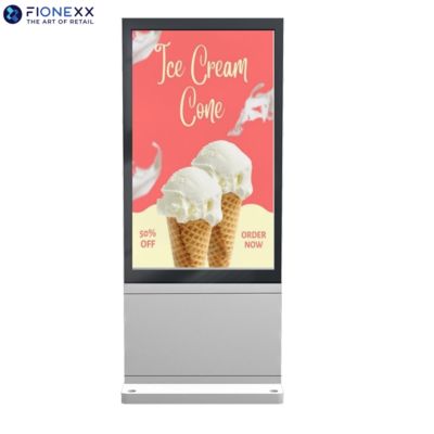 Good price Outdoor Durable Advertising Display Screen Silver Windows Versatile Outdoor Digital Totem 75inch High Performance online