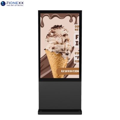 Good price 55 Inch Black Windows Outdoor Fanless Vertical Digital Totem Outdoor Durable Advertising Display Screen online