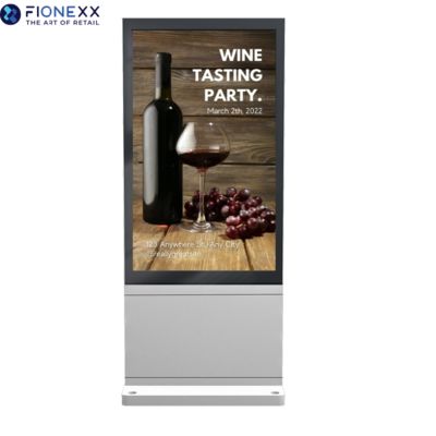 Good price 55 Inch Silver Android Outdoor Fanless Vertical Digital Totem Outdoor Durable Advertising Display Screen online