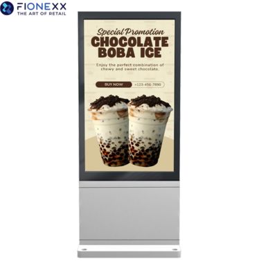 Good price 43 Inch Silver Windows Outdoor Fanless Vertical Digital Totem Outdoor High-Quality Advertising Display Screen online