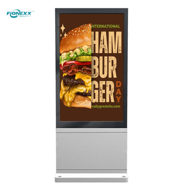 Good price 32 inch Silver AD Board Outdoor Fanless Vertical Digital Totem online