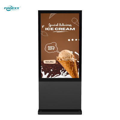 Good price 43 inch Black AD Board Outdoor Fanless Vertical Digital Totem online