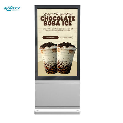Good price 43 inch Silver Windows Outdoor Fanless Vertical Digital Totem online