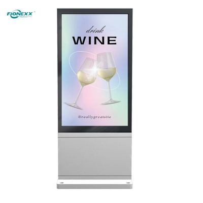Good price 49 inch Silver AD Board Outdoor Fanless Vertical Digital Totem online