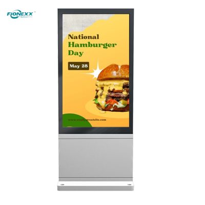 Good price 49 inch Silver Android Outdoor Fanless Vertical Digital Totem online