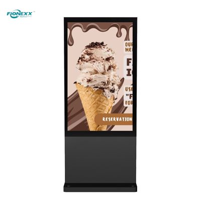 Good price 55 inch Black Windows Outdoor Fanless Vertical Digital Totem online