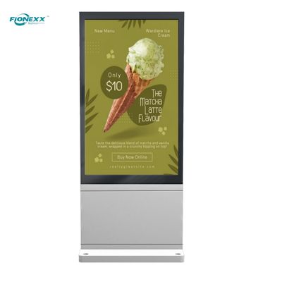 Good price 55 inch Silver AD Board Outdoor Fanless Vertical Digital Totem online