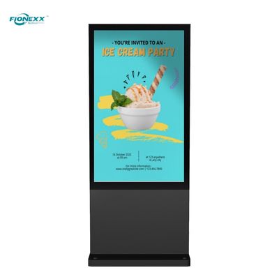 Good price 75 inch Black Windows Outdoor Fanless Vertical Digital Totem online