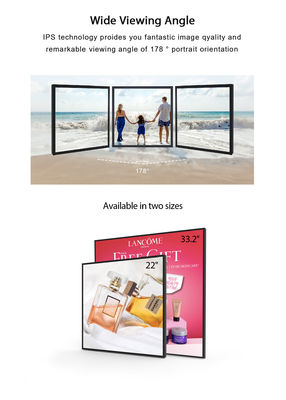 Good price 27 / 29 / 35 Inch High Resolution Touch Kiosk Square LCD Panel Android Wall-Mounted Installation online