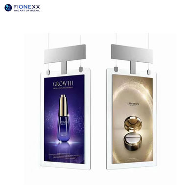 Indoor Double Sided Hanging Digital Signage 55inch Ceiling Mounted
