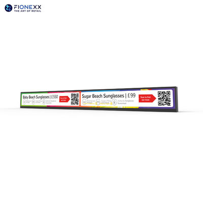 Full Metal Shell 23.1inch Shelf Edge Lcd Screen 600mm Indoor Application