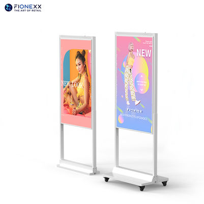 Thickness 57mm LCD Window Displays Double Sided Digital Signage 49inch