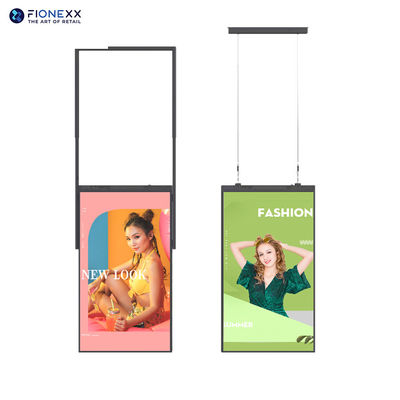 Ceiling Hanging Vertical Advertising Display 43inch Double Sided Window Display