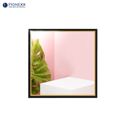 22inch Square LCD Display with Mirror Glass Black Gold Frame Digital Signage