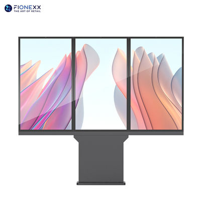 55inch TripleHead Drive Through IP66 Outdoor Digital Signage Totem