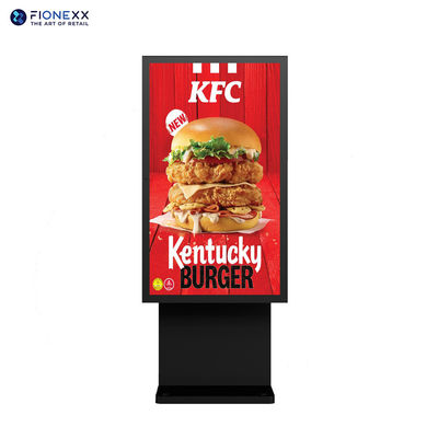 55inch Outdoor Black Drive Thru Digital Display Street Digital Signage  Multi Scenario