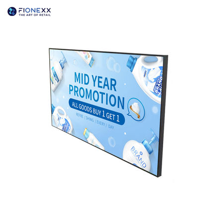 8mm Bezel QLED LCD Ultra Thin High Resolution Wifi Wall Mounted Touch Screen LCD Advertising Display For Retail Store
