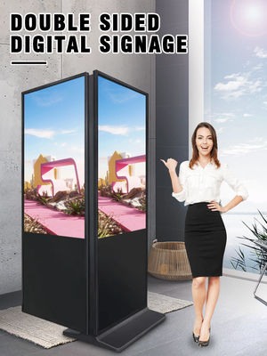 Double Sided Advertising Display Contrast 1200 1 Brightness 350nits 350 nits Android Digital Signage