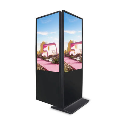 Vertical Digital Signage Dual Sided Floor Stand Kiosk for Indoor Advertising AD/Windows/Android Solution 1920*1080 Resolution