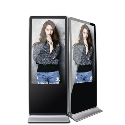 Indoor Advertising Dual Screen Digital Signage Kiosk with Dual Sided Floor Stand and Android Solution