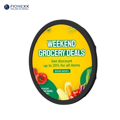 15.7 Inch Round Android Digital Signage 700nits Circular Display For Retail Shops Display Advertising Information
