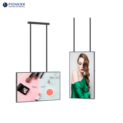 55inch High Brightness Hanging Single Sided LCD Window Display with Portrait and Landscape Display