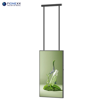 49inch High Brightness Hanging Single Sided LCD Window Display with Portrait and Landscape Display