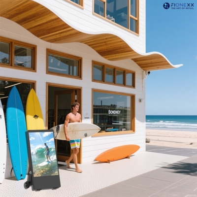 IP55 High-Brightness HD Screen Outdoor Battery Powered Digital Sign Battery Operated Digital Signage 43Inch