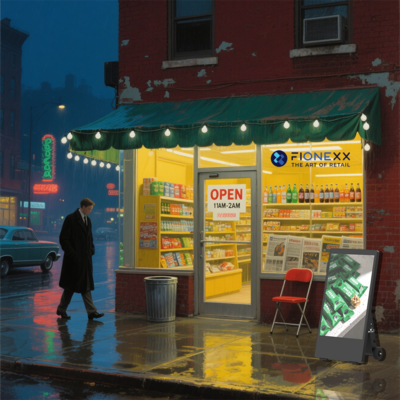 Outdoor Android  Battery Powered Digital Signage Waterproof IP55 Mobile Battery-Powered Advertising Display
