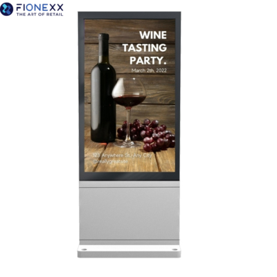 Good price 55 Inch Silver Android Outdoor Fanless Vertical Digital Totem Outdoor Durable Advertising Display Screen online