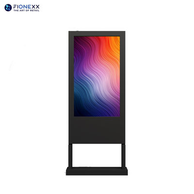 RoHS 55 Inch Freestanding Digital Signage Single Sided Totem Lcd Display